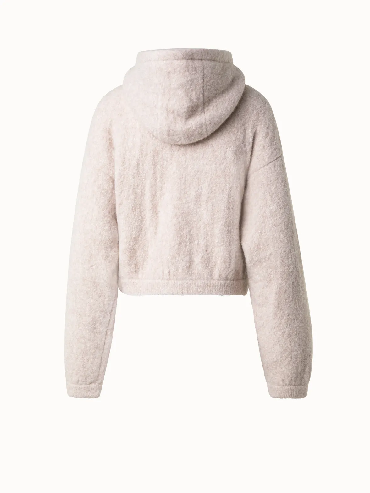 Ultra-Soft Cardigan Hoodie in Cashmere Silk Bouclé