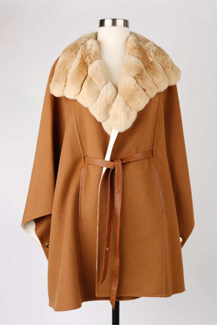 Vicuna Wrap W/ Chinchilla Trim