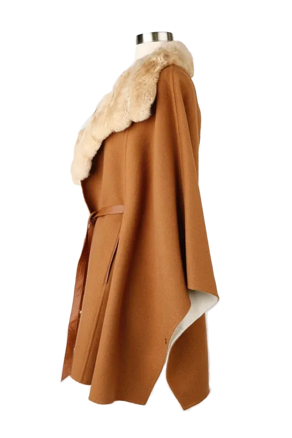 Vicuna Wrap W/ Chinchilla Trim