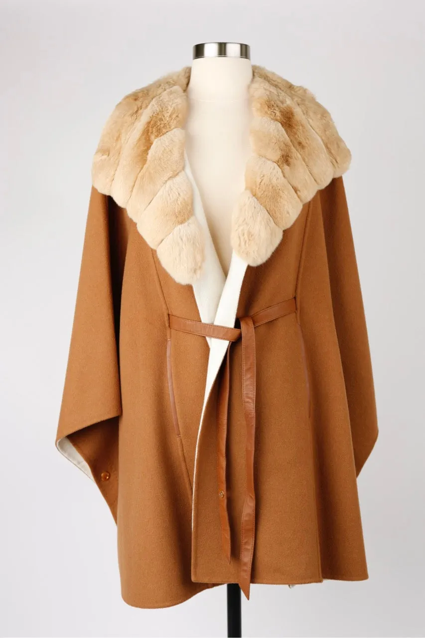 Vicuna Wrap W/ Chinchilla Trim