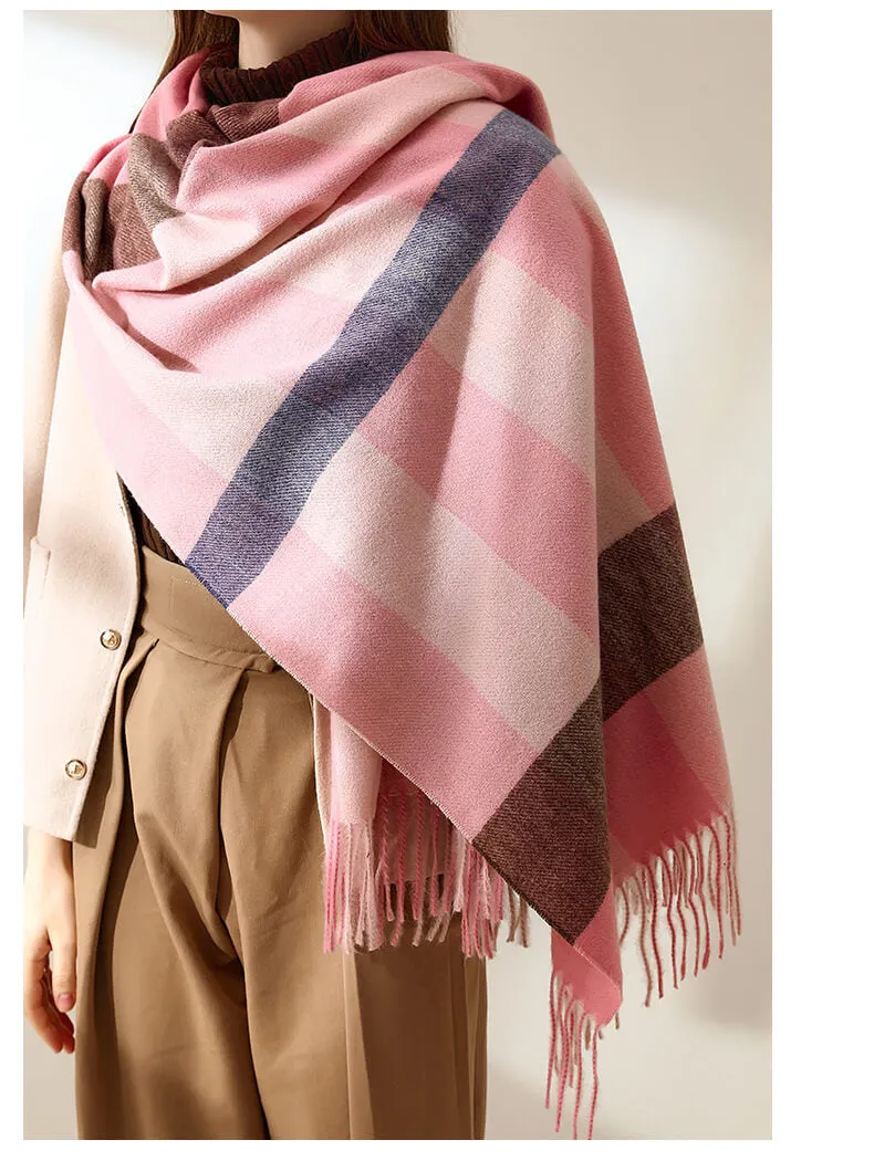 Womens Winter Scarf Cashmere Feel Pashmina Shawl Wraps Soft Warm Blanket Scarves for Women