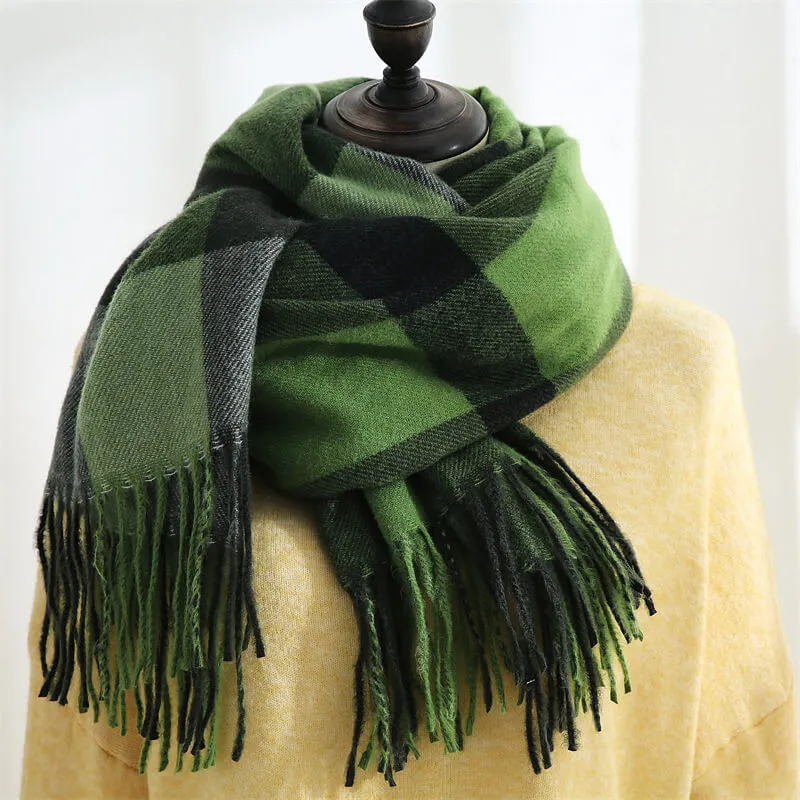 Womens Winter Scarf Cashmere Feel Pashmina Shawl Wraps Soft Warm Blanket Scarves for Women