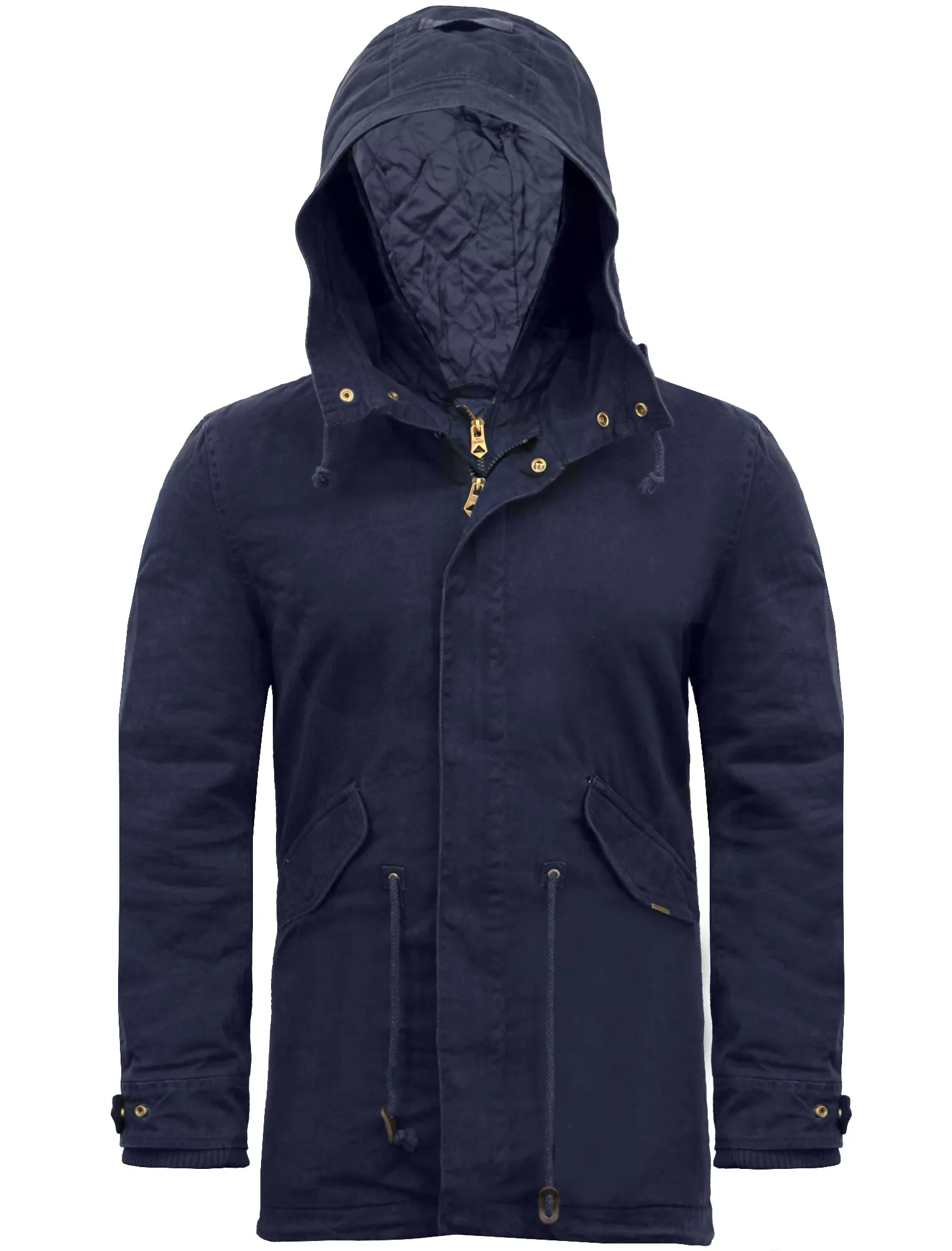 Yoakam Cotton Twill Parka Jacket in Midnight Blue  - Tokyo Laundry