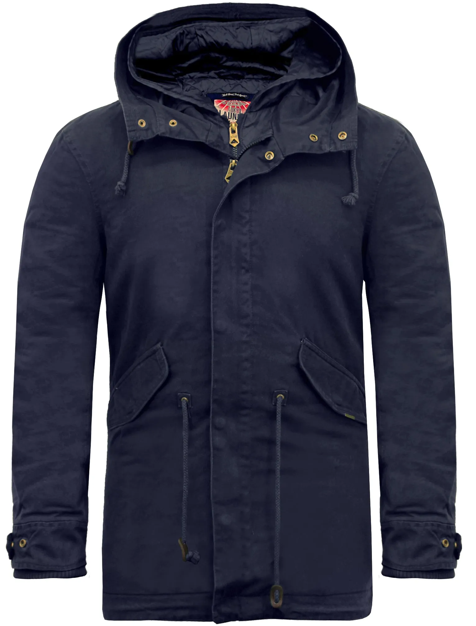 Yoakam Cotton Twill Parka Jacket in Midnight Blue  - Tokyo Laundry